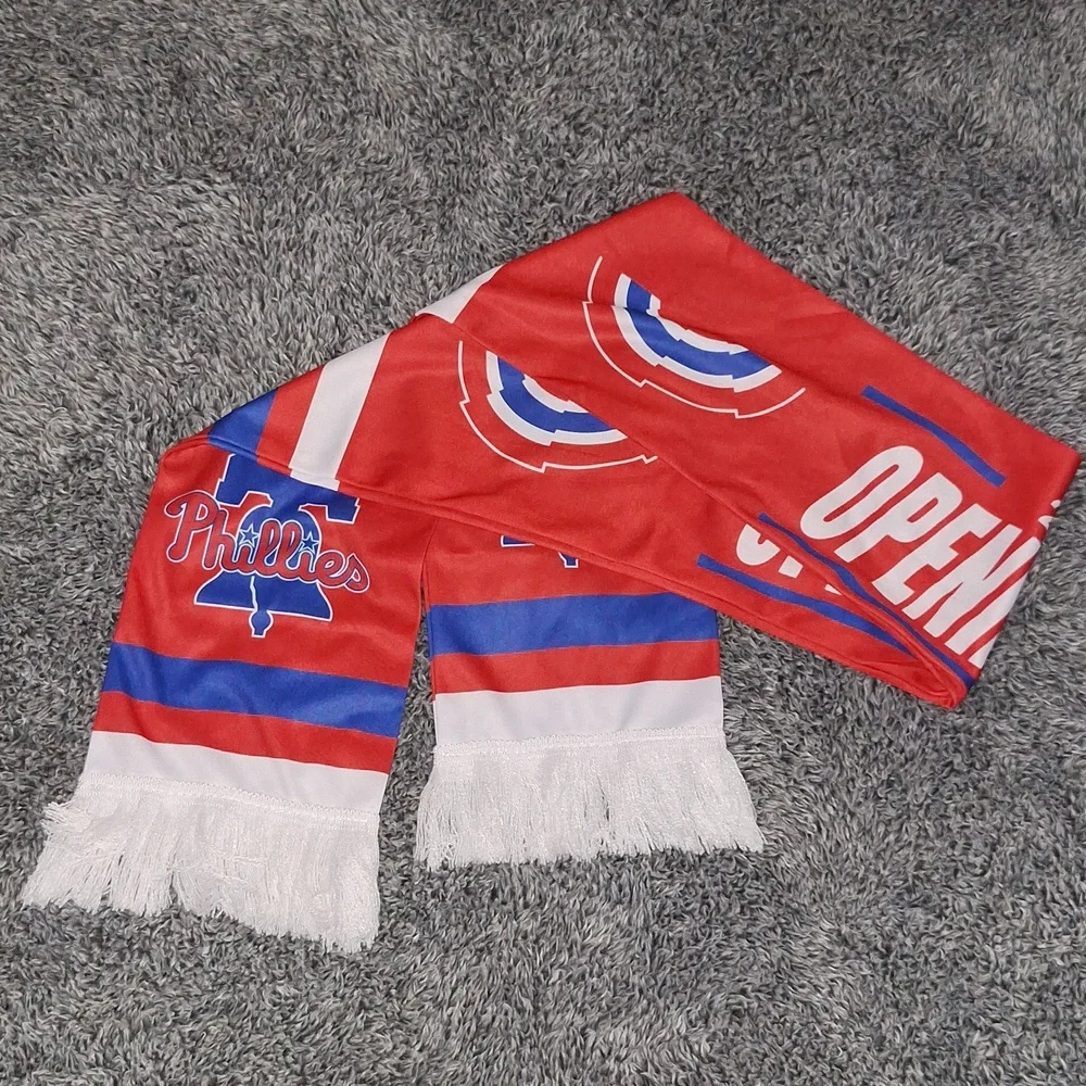 🔔 Phillies 2024 Opening Day Patriotic USA Souvenir Scarf. New! - Picture 7 of 10